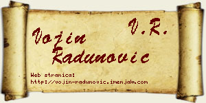 Vojin Radunović vizit kartica
